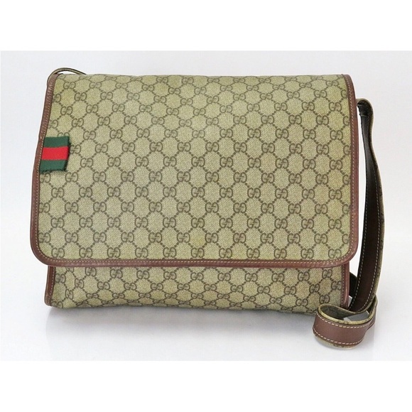 Gucci Beige and Brown Messenger Bag - Picture 2 of 15